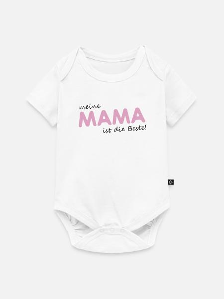 Meine Mama - Baby Premium Kurzarmbody - Weiß