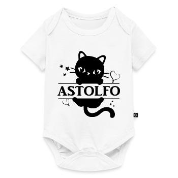 T-Shirt Astolfo T-Shirt Katze Geschenkidee Katze Katze - Baby Premium Kurzarmbody - Weiß - Vorne