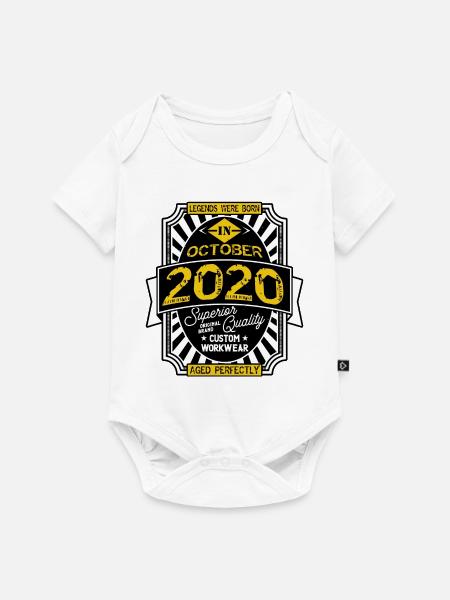 2020 OKTOBER - Baby Premium Kurzarmbody - Weiß