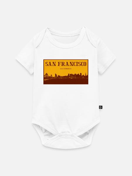 San Francisco Skyline Retro - Baby Premium Kurzarmbody - Weiß