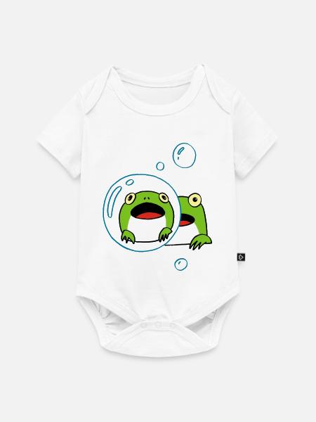 Kawaii Frosch - Baby Premium Kurzarmbody - Weiß