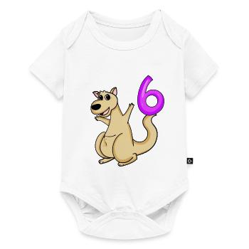 6 Birthday 6 years old with animal motif - six - Baby Premium short-sleeve bodysuit - white - Front
