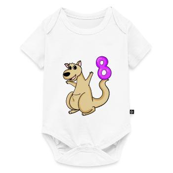 8 Birthday 8 years old with animal motif - eight - Baby Premium short-sleeve bodysuit - white - Front