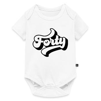 Quarante 40e anniversaire Hommes Femmes 40 ans - Body à manches courtes Premium Bébé - blanc - Devant