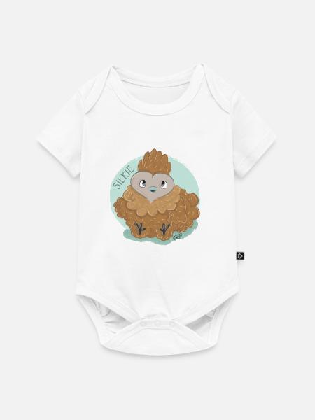Seidenhuhn Knödel - Baby Premium Kurzarmbody - Weiß
