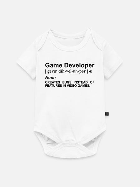 Spieleentwickler Wörterbuch - Baby Premium Kurzarmbody - Weiß