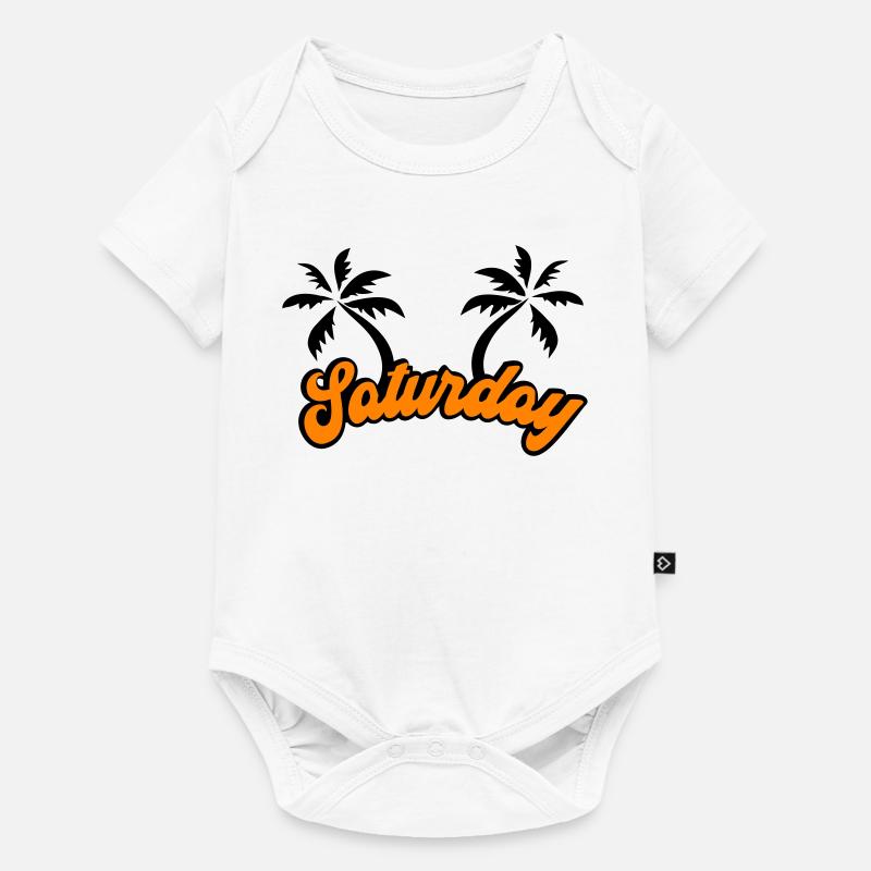 Samedi Le design du week-end - Body à manches courtes Premium Bébé - blanc