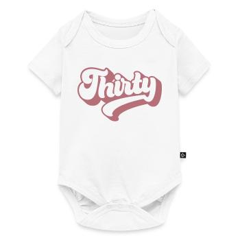 Trente 30e anniversaire pour les femmes de 30 ans - Body à manches courtes Premium Bébé - blanc - Devant