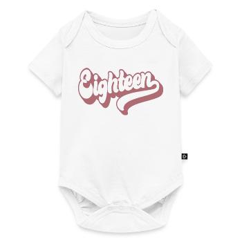 Dix-huit filles de 18e anniversaire Femmes 18 ans - Body à manches courtes Premium Bébé - blanc - Devant
