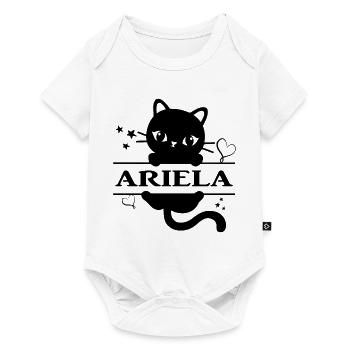 t-shirt ariela t-shirt katze geschenkidee katze katze katze - Baby Premium Kurzarmbody - Weiß - Vorne