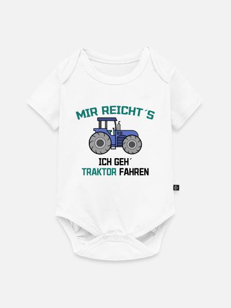 Traktor Statement Bauer Ackerbau Kraftfahrzeug - Baby Premium Kurzarmbody - Weiß