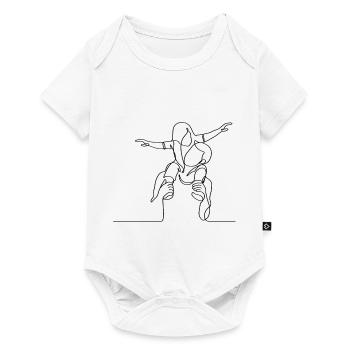 Passendes Vater-Tochter T-Shirt – Familienlook, Ge - Baby Premium Kurzarmbody - Weiß - Vorne