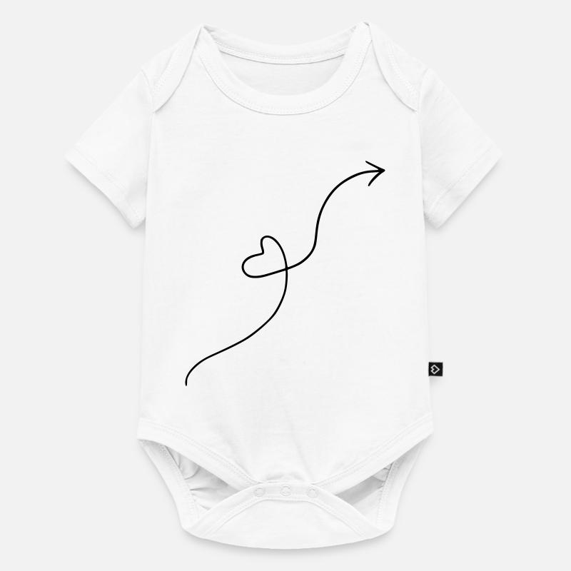 Flèche du cœur - Body à manches courtes Premium Bébé - blanc