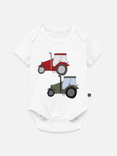 traktor treffen - Baby Premium Kurzarmbody - Weiß