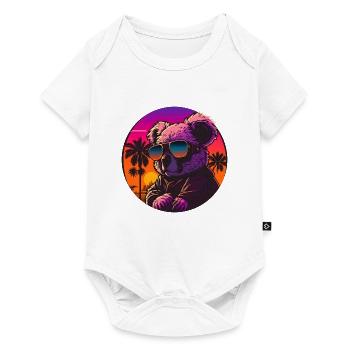 Synthwave Koala Sunset - Baby Premium short-sleeve bodysuit - white - Front