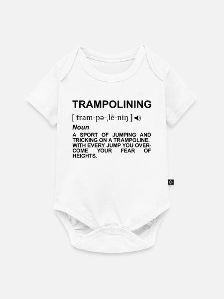 Wörterbuch Trampolinspringen - Baby Premium Kurzarmbody - Weiß