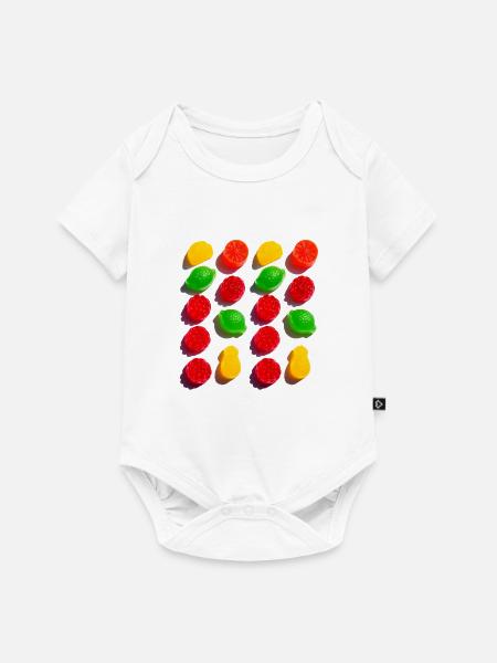 Süßigkeiten - Baby Premium Kurzarmbody - Weiß