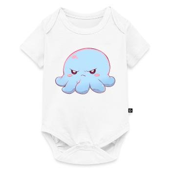Blue grumpy octopus - Baby Premium Kurzarmbody - Weiß - Vorne