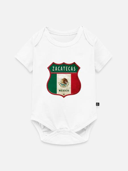 Zacatecas Mexiko Wappen Design - Baby Premium Kurzarmbody - Weiß