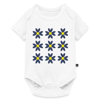 FLOWER. FLOWER. NATURE. ECOLOGY. ANNIVERSARY - Baby Premium short-sleeve bodysuit - white - Front