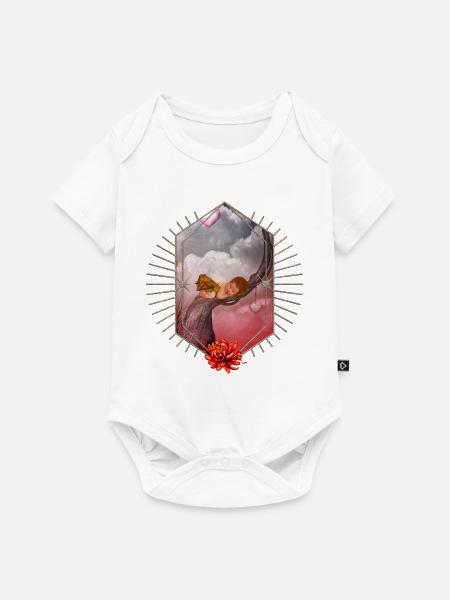 Nettes schlafendes Feenbaby. - Baby Premium Kurzarmbody - Weiß