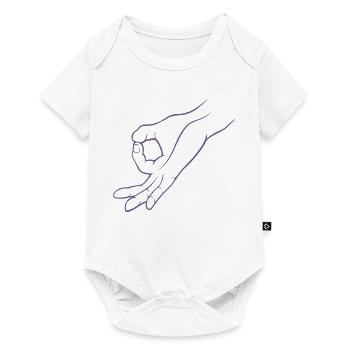 Trou de signalisation manuelle dans un jeu d’enfant - Body à manches courtes Premium Bébé - blanc - Devant