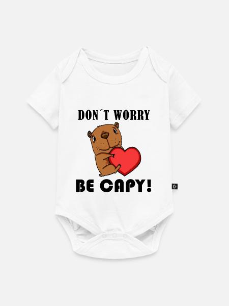 Capybara Wasserschwein Geschenk - Baby Premium Kurzarmbody - Weiß