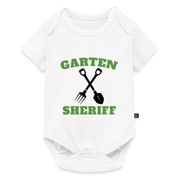 Gärtner Hobbygärtner Landschaftsbau Garten Sheriff - Baby Premium Kurzarmbody - Weiß - Vorne