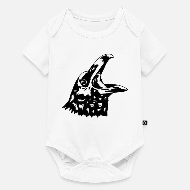 Corbeau - Body à manches courtes Premium Bébé - blanc