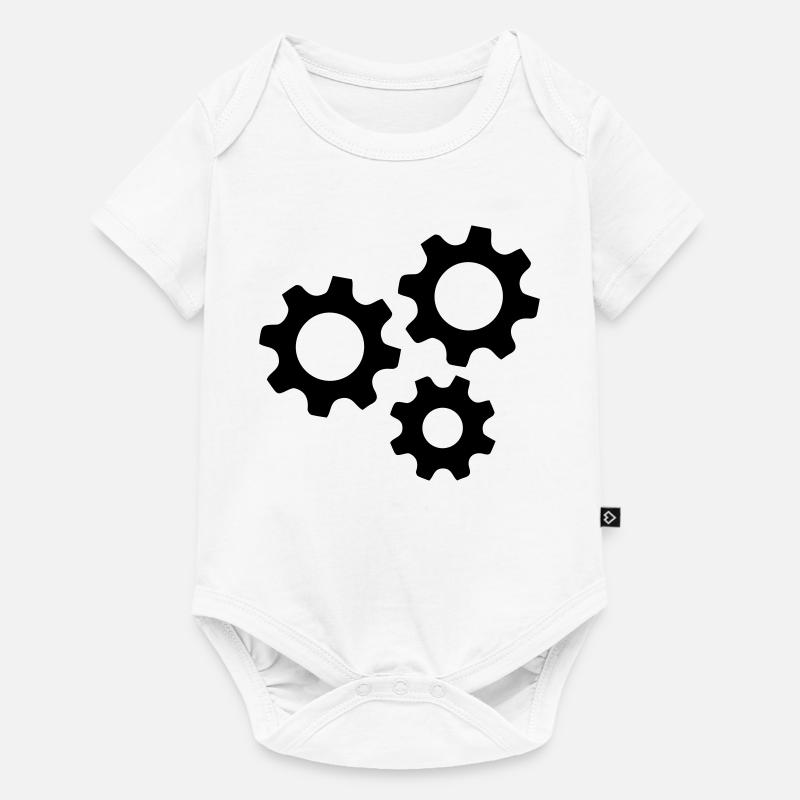Les machines à roue dentée fonctionnent - Body à manches courtes Premium Bébé - blanc