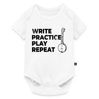 Motivating banjo saying - Baby Premium short-sleeve bodysuit - white - Front