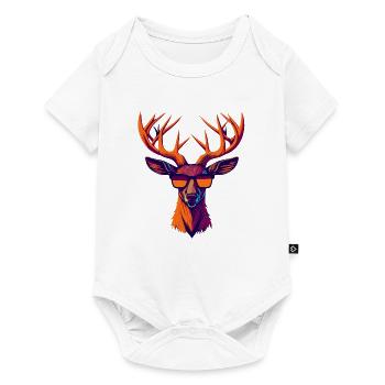 Retro Deer Revolt - Baby Premium short-sleeve bodysuit - white - Front