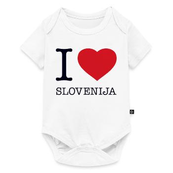 I LOVE SLOVENIA Slowenien - Baby Premium Kurzarmbody - Weiß - Vorne