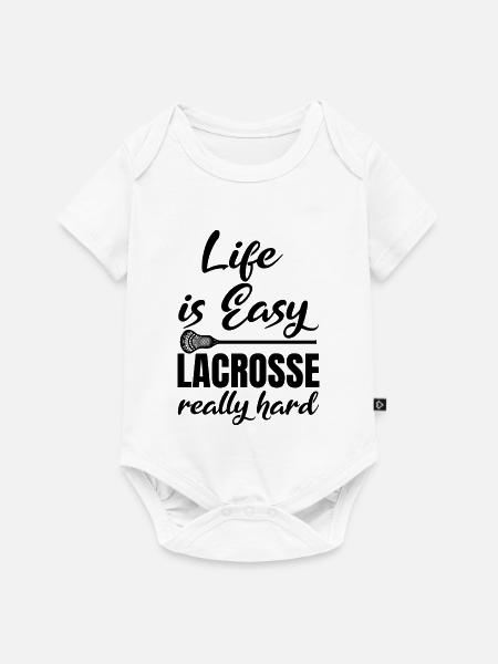 Lacrosse Motivationsspruch - Baby Premium Kurzarmbody - Weiß