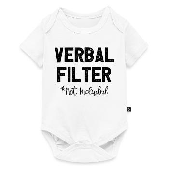 Verbal Filter Not Included I Fun Lustiges - Baby Premium Kurzarmbody - Weiß - Vorne