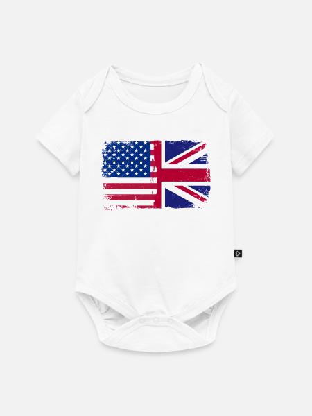 Hinweis Fusion USUK Grunge - Baby Premium Kurzarmbody - Weiß