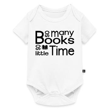 Tant de livres, si peu de temps - Body à manches courtes Premium Bébé - blanc - Devant