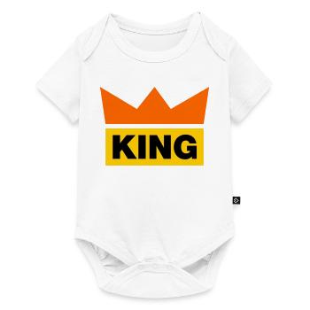 King / 3 Couleurs - Body à manches courtes Premium Bébé - blanc - Devant