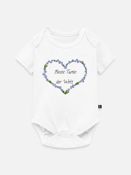 Beste Tante der Welt - Baby Premium Kurzarmbody - Weiß