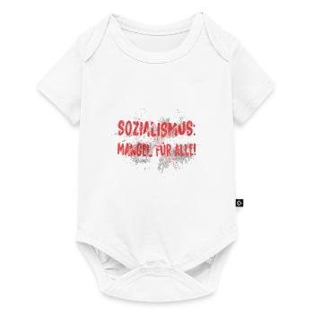 Sozialismus Mangel für alle - Baby Premium Kurzarmbody - Weiß - Vorne
