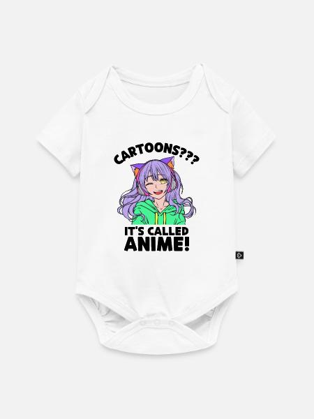 Anime Trickfilm Statement Zeichentrick Manga Comic - Baby Premium Kurzarmbody - Weiß