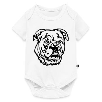 Continental Bulldog Head - Baby Premium short-sleeve bodysuit - white - Front