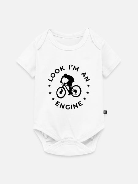 Look I'm An Engine - Baby Premium Kurzarmbody - Weiß