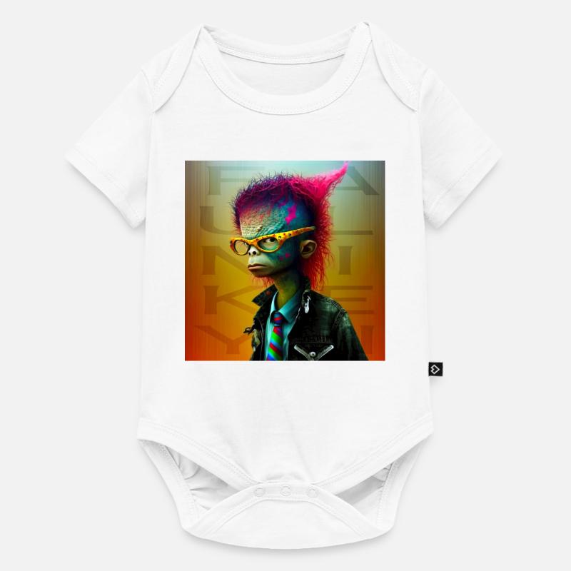 funky alien 05 - Body à manches courtes Premium Bébé - blanc
