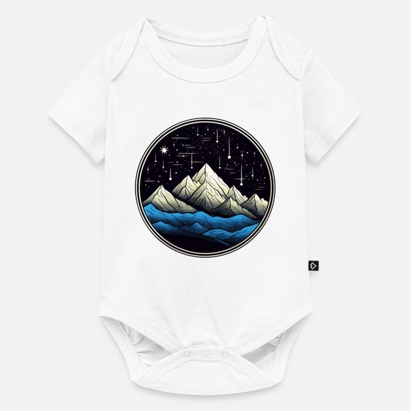 Montagne étoilée comète 01 - Body à manches courtes Premium Bébé - blanc