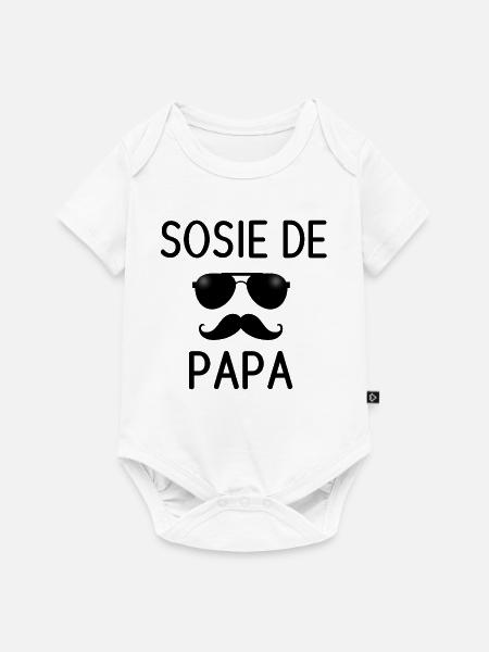 PAPAS DOPPELGÄNGER - Baby Premium Kurzarmbody - Weiß