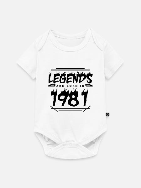 Legende 1981 - Jahrgang 1981 - Baujahr 1981 - Baby Premium Kurzarmbody - Weiß