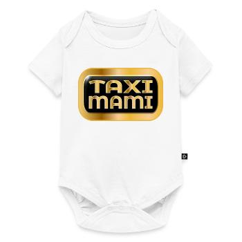AUTOFAHRERIN MUTTER - TAXI MAMI - Baby Premium Kurzarmbody - Weiß - Vorne