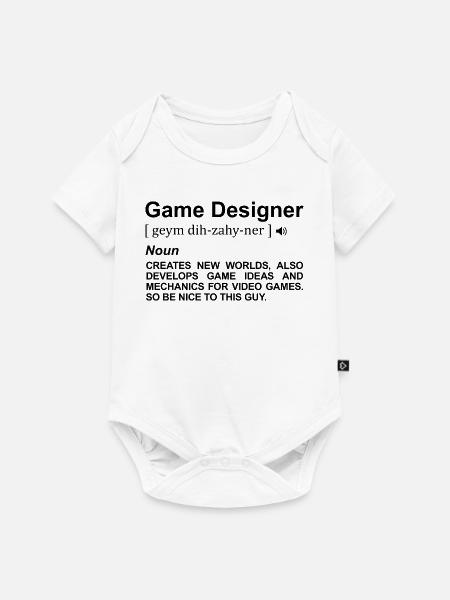 Game Designer Wörterbuch - Baby Premium Kurzarmbody - Weiß