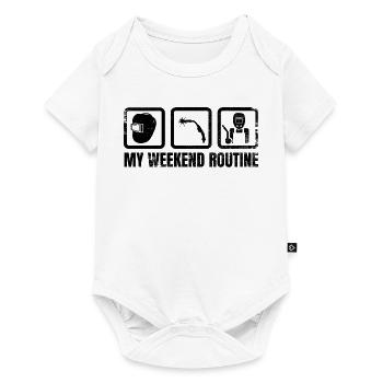 My weekend routine - Baby Premium short-sleeve bodysuit - white - Front